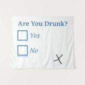 SlipperyJoe's Are You Betrunken hammered Karo Boxe Wandteppich (Vorderseite (Horizontal))