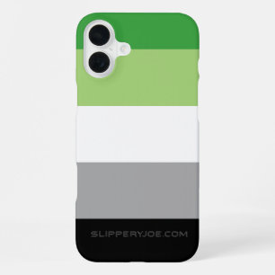 SlipperyJoe's Aromantisches Stolzflagge schwule Ge iPhone 16 Plus Hülle