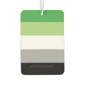 SlipperyJoe's Aromtic Pride Flag Gay Geschenke LGB Autolufterfrischer (Rückseite)