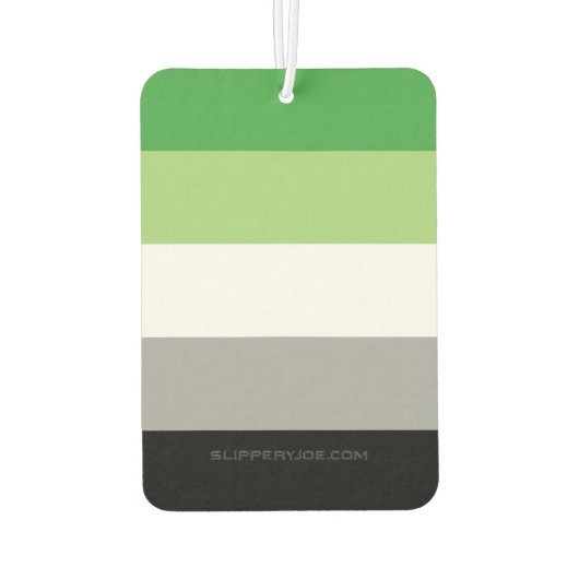 SlipperyJoe's Aromtic Pride Flag Gay Geschenke LGB Autolufterfrischer (Rückseite)