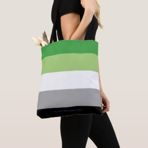 SlipperyJoe's Aromtic Pride Flag Gay Geschenke LGB Tasche