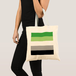 SlipperyJoe's Aromtic Pride Flag Gay Geschenke LGB Tragetasche