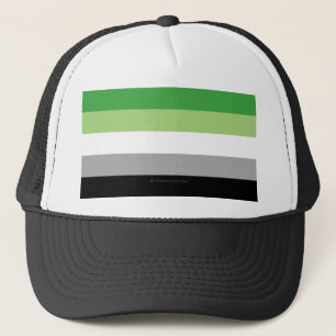 SlipperyJoe's Aromtic Pride Flag Gay Geschenke LGB Truckerkappe