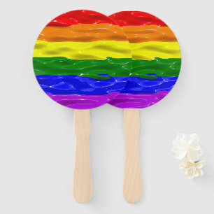 SlipperyJoe's artistic Colorful gay Pride gifts LG Fächer