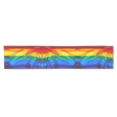 SlipperyJoe's Artistic Wave Gay Pride Flag Geschen Kurzer Tischläufer (Horizontal)
