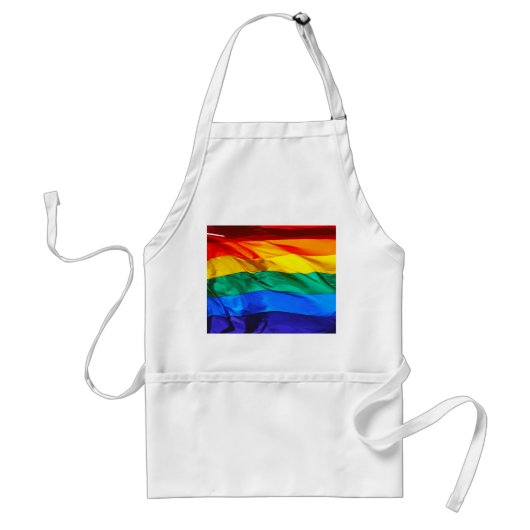 SlipperyJoe's Artistic Wave Gay Pride Flag Geschen Schürze (Vorne)