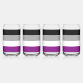 SlipperyJoe's asexual pride flag emphasizing inclu Dosenglas (Hinten)