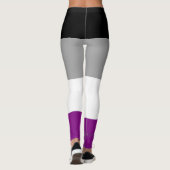 SlipperyJoe's asexual pride flag emphasizing inclu Leggings (Rückseite)
