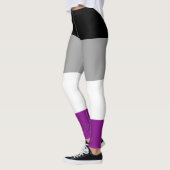 SlipperyJoe's asexual pride flag emphasizing inclu Leggings (Links)
