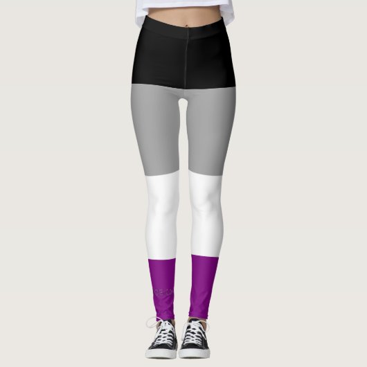 SlipperyJoe's asexual pride flag emphasizing inclu Leggings (Vorderseite)
