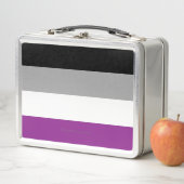 SlipperyJoe's asexual pride flag emphasizing inclu Metall Brotdose (Beispiel)