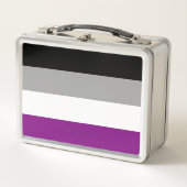 SlipperyJoe's asexual pride flag emphasizing inclu Metall Brotdose (Vorderseite)