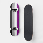SlipperyJoe's asexual pride flag emphasizing inclu Skateboard (Vorderseite)