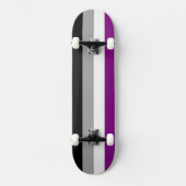 SlipperyJoe's asexual pride flag emphasizing inclu Skateboard (Vorderseite)