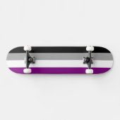 SlipperyJoe's asexual pride flag emphasizing inclu Skateboard (Horizontal)