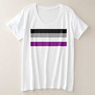 SlipperyJoe's asexuelle Flagge betont Inklusion Große Größe T-Shirt