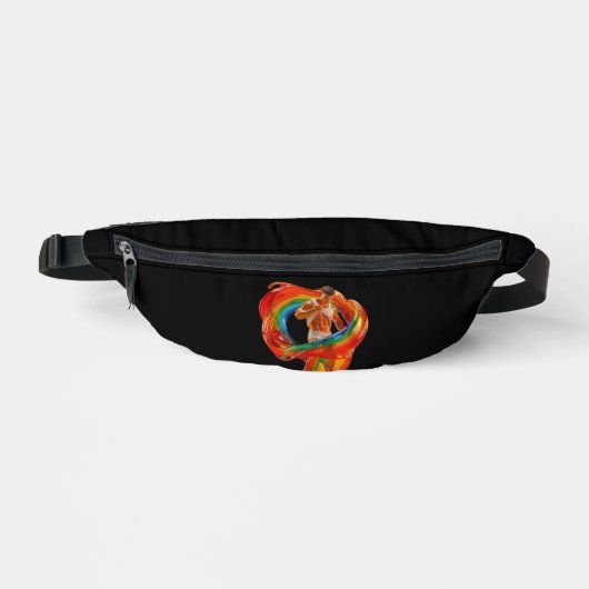 SlipperyJoe's auffallende moderne Pride-themed mas Bauchtasche (Vorderseite)