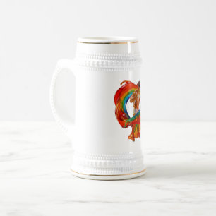 SlipperyJoe's auffallende moderne Pride-themed mas Bierglas