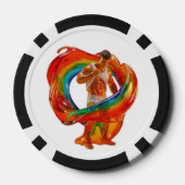 SlipperyJoe's auffallende moderne Pride-themed mas Pokerchips (Rückseite)