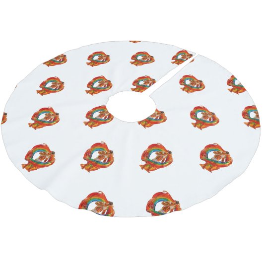 SlipperyJoe's auffallende moderne Pride-themed mas Polyester Weihnachtsbaumdecke (Schrägansicht)