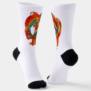 SlipperyJoe's auffallende moderne Pride-themed mas Socken