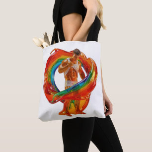SlipperyJoe's auffallende moderne Pride-themed mas Tasche