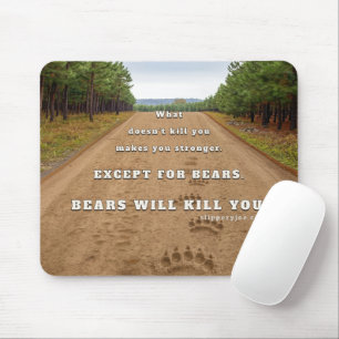 SlipperyJoes Bären werden euch Tatzenabdrücke pres Mousepad