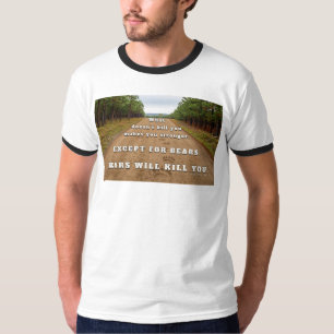 SlipperyJoe's Bären werden Sie töten Pfotenabdrück T-Shirt