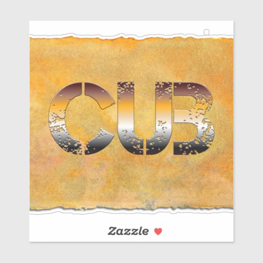 SlipperyJoe's Bärenbär Orangenbraun pro Aufkleber (Blatt)