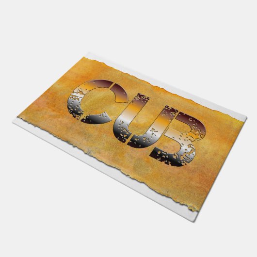 SlipperyJoe's Bärenbär Orangenbraun pro Fußmatte (Schrägansicht)