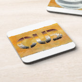 SlipperyJoe's Bärenbär Orangenbraun pro Getränkeuntersetzer (Linke Seite)