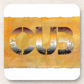 SlipperyJoe's Bärenbär Orangenbraun pro Getränkeuntersetzer (Vorderseite)