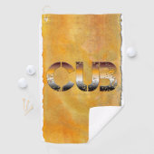 SlipperyJoe's Bärenbär Orangenbraun pro Golfhandtuch (Insitu)