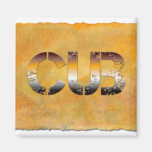 SlipperyJoe's Bärenbär Orangenbraun pro Magnet (Vorne)