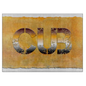 SlipperyJoe's Bärenbär Orangenbraun pro Schneidebrett (Vorderseite)