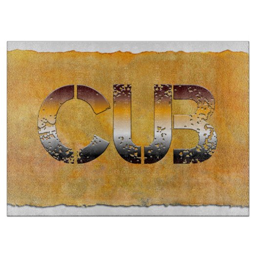 SlipperyJoe's Bärenbär Orangenbraun pro Schneidebrett (Vorderseite)