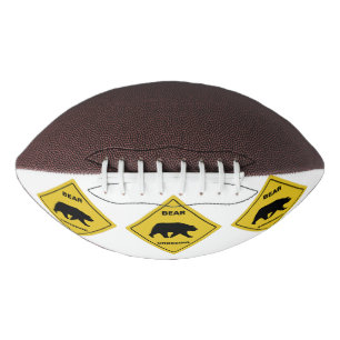 SlipperyJoe's Bärenkreuzschild trägt Silhouette w Football
