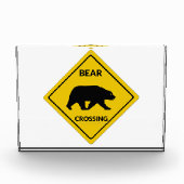 SlipperyJoe's Bärenkreuzschild trägt Silhouette w Fotoblock (Vorderseite)