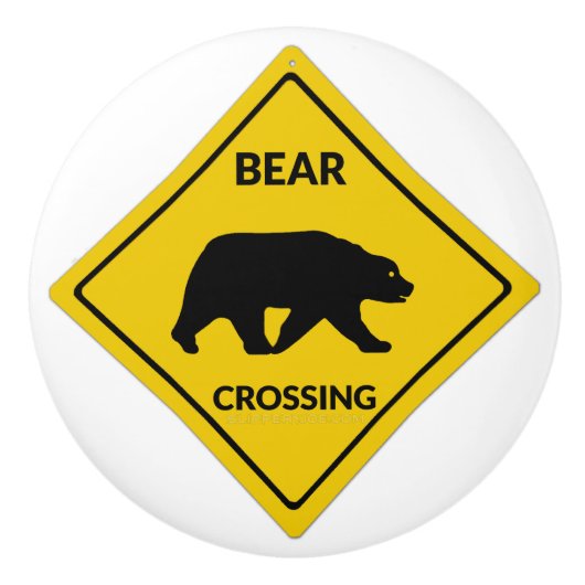 SlipperyJoe's Bärenkreuzschild trägt Silhouette w Keramikknauf (Vorderseite)