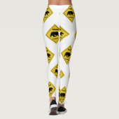 SlipperyJoe's Bärenkreuzschild trägt Silhouette w Leggings (Rückseite)