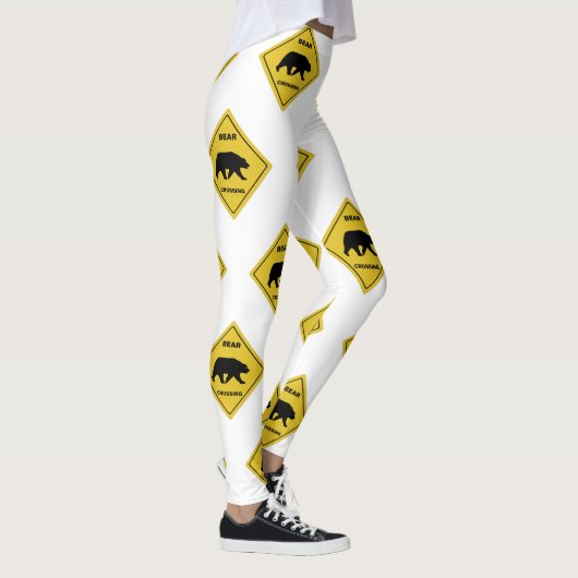 SlipperyJoe's Bärenkreuzschild trägt Silhouette w Leggings (Rechts)