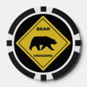 SlipperyJoe's Bärenkreuzschild trägt Silhouette w Pokerchips (Vorderseite)