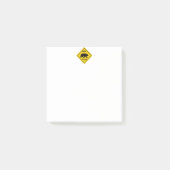 SlipperyJoe's Bärenkreuzschild trägt Silhouette w Post-it Klebezettel (Vorderseite)