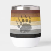 SlipperyJoe's Bärenpride-Fahne Holzbodenstruktur (Rückseite)