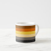 SlipperyJoe's Bärenpride-Fahne Holzbodenstruktur Espressotasse (Vorderseite Rechts)