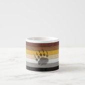 SlipperyJoe's Bärenpride-Fahne Holzbodenstruktur Espressotasse (Vorderseite)