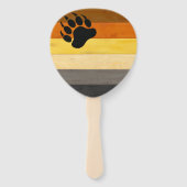 SlipperyJoe's Bärenpride-Fahne Holzbodenstruktur Fächer (Vorderseite)
