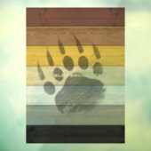 SlipperyJoe's Bärenpride-Fahne Holzbodenstruktur Fensteraufkleber (Blatt 3)