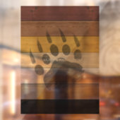 SlipperyJoe's Bärenpride-Fahne Holzbodenstruktur Fensteraufkleber (Blatt 2)