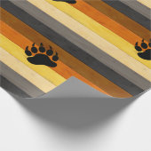 SlipperyJoe's Bärenpride-Fahne Holzbodenstruktur Geschenkpapier (Ecke)